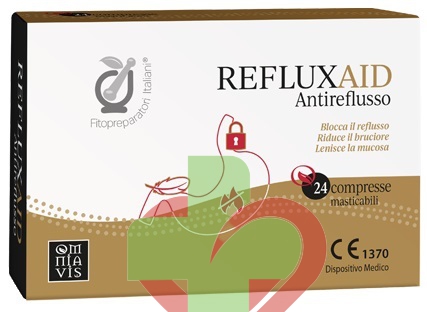 Fitopreparatori Italiani � Refluxaid � Antiacidi � 24 compresse masticabili
