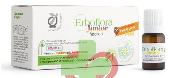 Fitopreparatori Italiani - Erboflora Junior - Fermenti Lattici - 12 Flaconcini