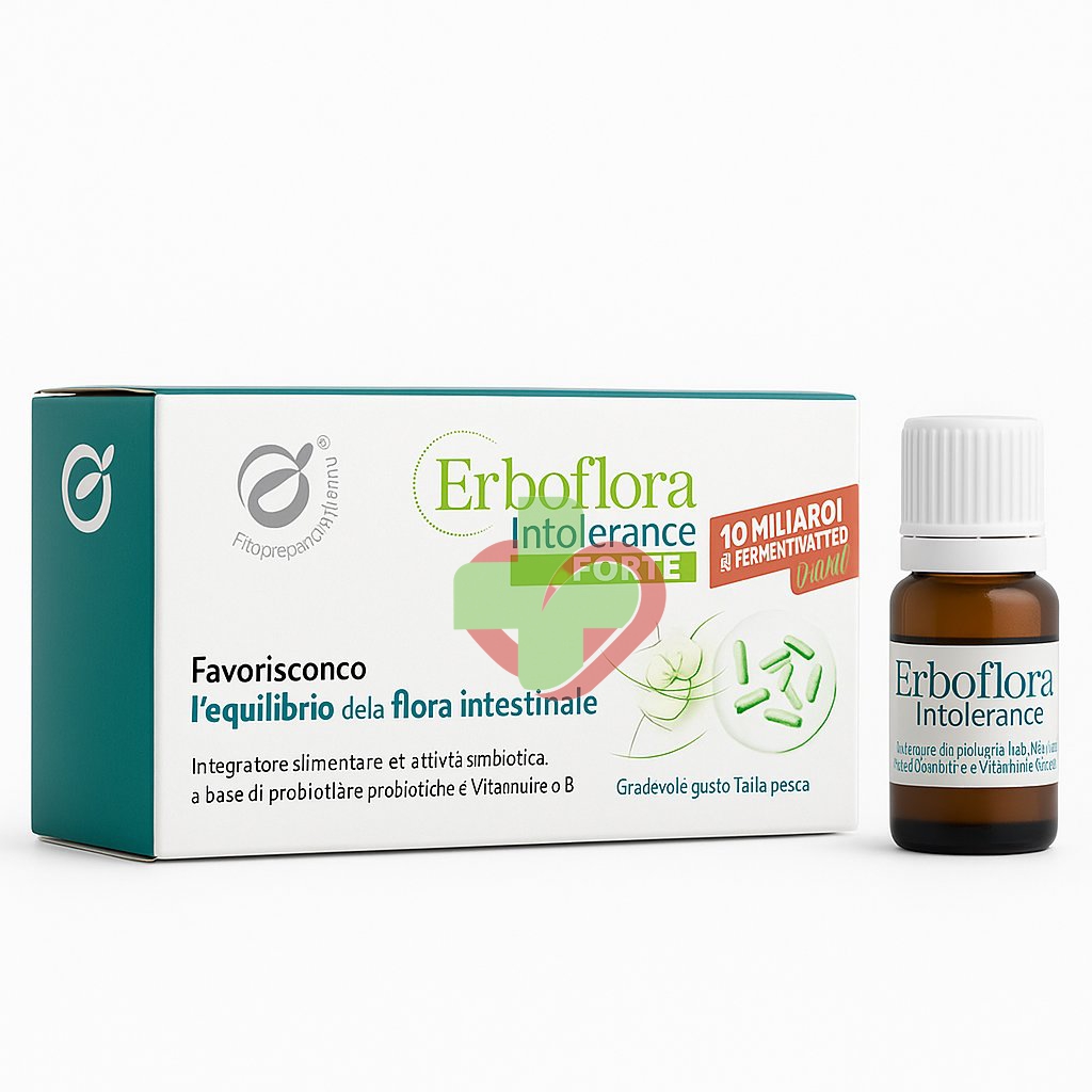 Fitopreparatori Italiani - Erboflora Intolerance Forte Integratore 12 flaconcini