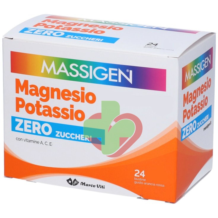 Massigen Magnesio e Potassio Zero Zuccheri 30 bustine Arancia Rossa 2025