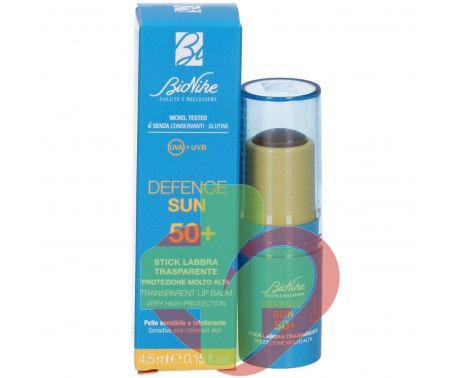 Bionike Defence Sun 50+ Stick Labbra Trasparente 4,5 ml