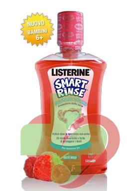 Listerine Linea Igiene Orale Collutorio Bambini Smart Rinse Frutti Rossi 500 ml