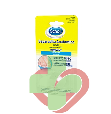 Scholl Linea Calli e Durezze Trattamento Dolore 2 Separadita Anatomici in Gel