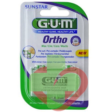 GUM Linea Igiene Dentale Quotidiana Ortho Cera Ortodontica Pre-Tagliata
