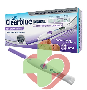 Clearblue Linea Gravidanza 10 Test di Ovulazione Digitali Doppio Indicatore Orm