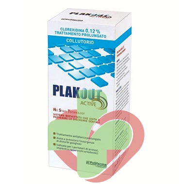 Polifarma Linea Igiene Dentale Quotidiana Plakout Active 0,12 Collutorio 200 ml