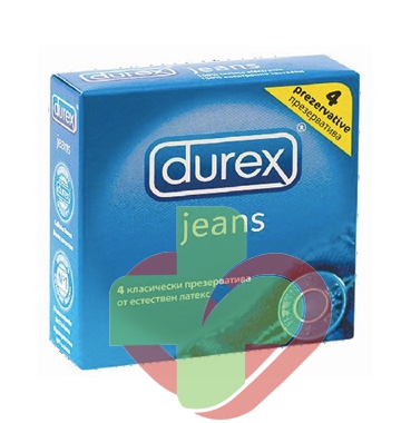 Durex Linea Classic Jeans Vestibilit Easy On Confezione con 4 Profilattici