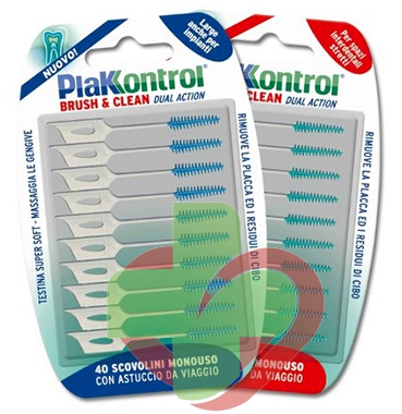 Plakkontrol Linea Igiene Interdentale Brush & Clean Spazi Stretti 40 Scovolini