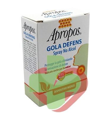 Apropos Linea Dispositivi Medici Defens Gola Propoli Spray Senza Alcool 20 ml
