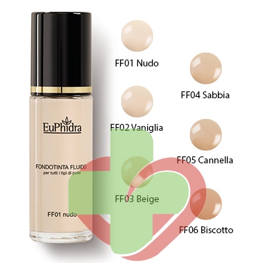 EuPhidra Linea Trucco Viso Base Fondotinta Fluido Mat Coprente Colore FF01