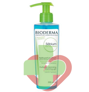 Bioderma Linea Sebium Gel Trattamento Detergente Purificant Pelli Grasse 200ml