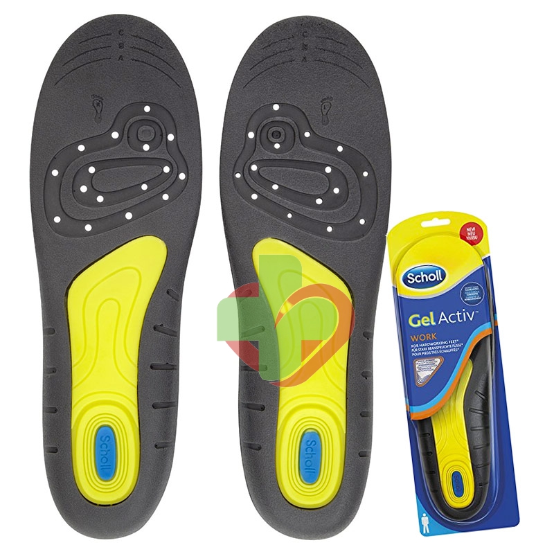 Scholl Linea Benessere dei Piedi Gel Activ Work 1 Paio di Solette Uomo