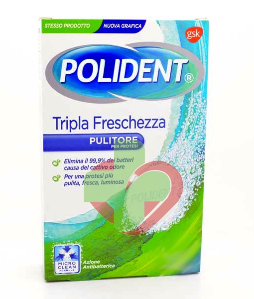 Polident Linea Protesi Dentali Tripla Freschezza 66 Compresse Effervescenti