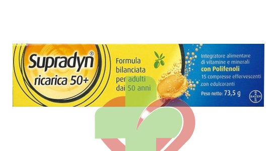 Supradyn Linea Vitamine e Minerali Ricarica 50+ Over 50 Integratore 15 Compresse
