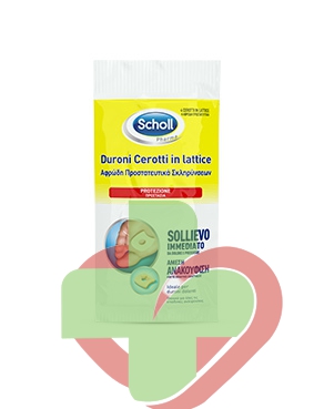 Scholl Linea Dispositivi Medici per Piedi 4 Cerotti Lenitivi Lattice per Duroni