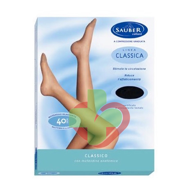 Sauber Linea Dispositivi Medici Classic Collant Liscio 40 Den 8-12mm tg 3 Beige