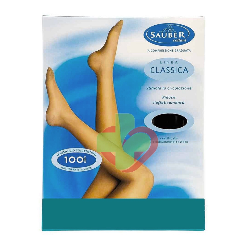 Sauber Linea Dispositivi Medici Classic Collant Liscio 100 Den 16-20mm tg 4 Glac