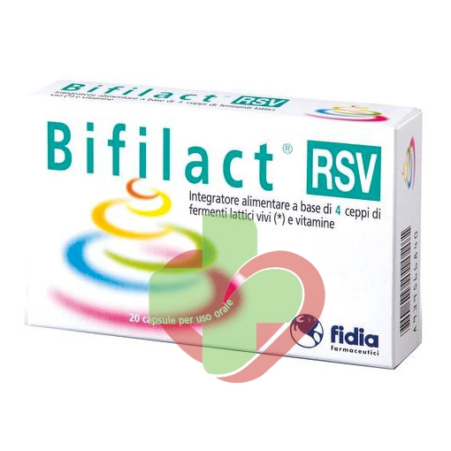 Fidia Linea Intestino Sano Bifilact RSV Integratore Fermenti Vitamina 30 Capsule