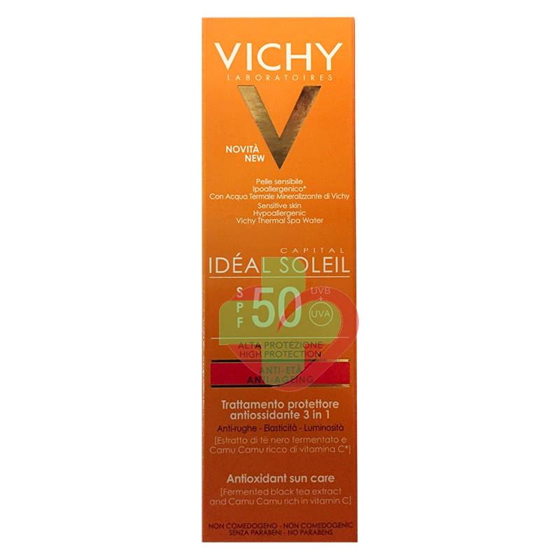 Vichy Linea Ideal Soleil SPF50+ Trattamento Anti-Et Antiossidante Viso 50 ml