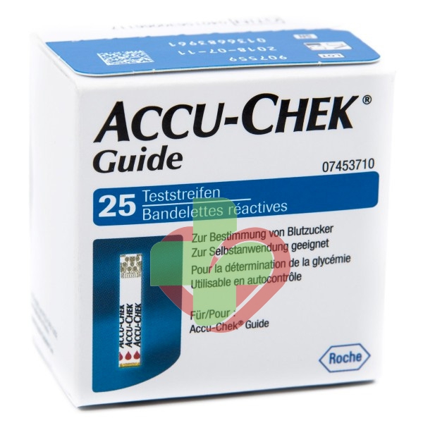 Accu-Chek Linea Controllo Glicemia Guide 25 Strisce Rilevatrici Plasma
