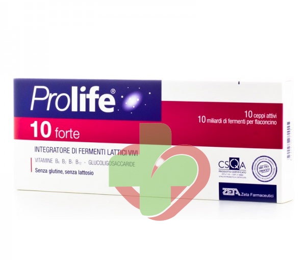 Prolife Linea Intestino Sano 10 Forte Integratore Fermenti Lattici 12 Flaconcini