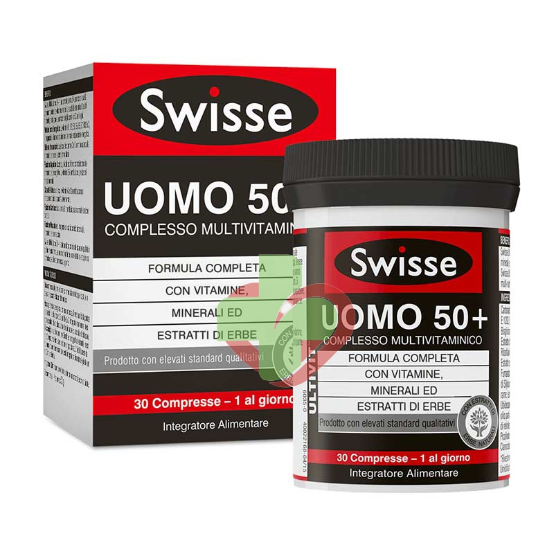 Swisse Linea Vitamine Minerali Multivitaminico Uomo 50+ Integratore 30 compresse