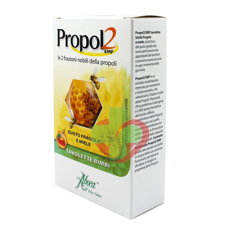 Aboca Integratori Linea Benessere Gola Propol2 EMF Bimbi 45 Tavolette Fragola