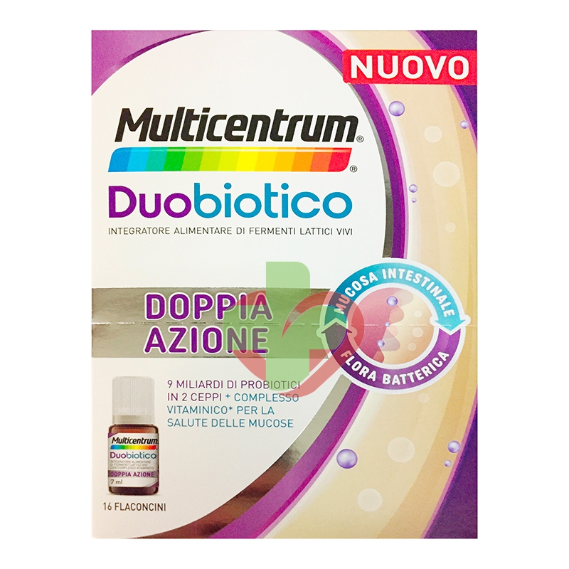 Multicentrum Linea Intestino Sano Duobiotico Integratore Fermenti 16 Flaconcini