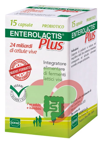 Sofar Linea Intestino Sano Enterolactis Integratore Fermenti Lattici 15 Capsule