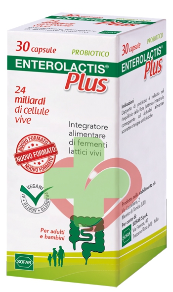 Sofar Linea Intestino Sano Enterolactis Integratore Fermenti Lattici 30 Capsule