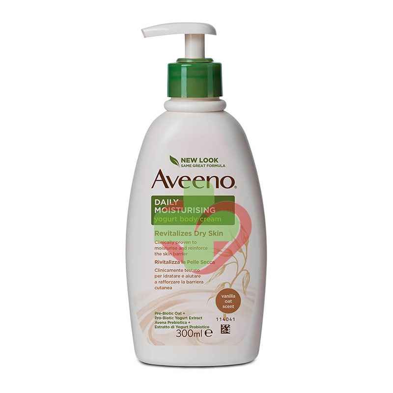 Aveeno Linea Daily Moisturizing Crema Corpo allo Yogurt, Vaniglia e Avena
